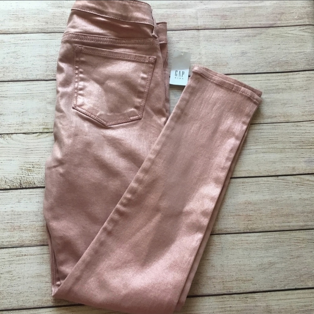 GAP Girl Jeans Pink Foil Stretch Jegging 5 YRS NWT - Picture 4 of 6